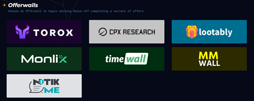 offerwalls of halosgg