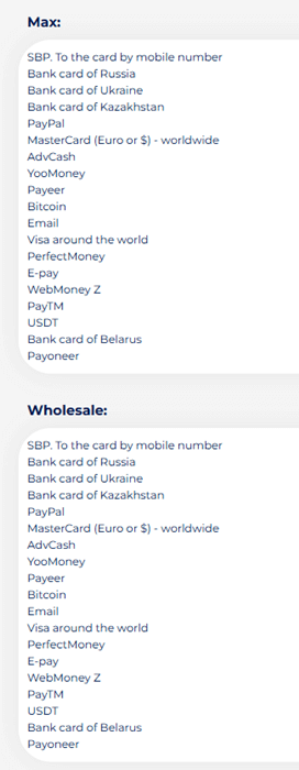 payout options of zozi