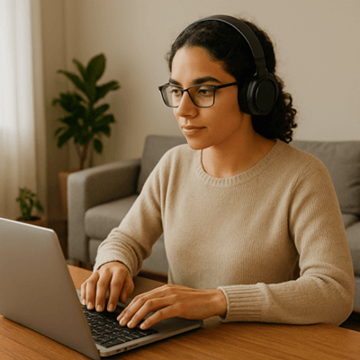 working as a transcriptionist
