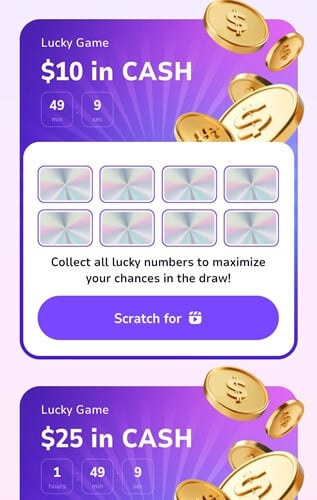 cuze scratch and win game