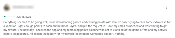 playful rewards complaint