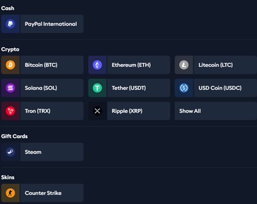 payout options of earnlab
