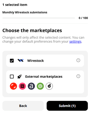 creating listings on wirestock