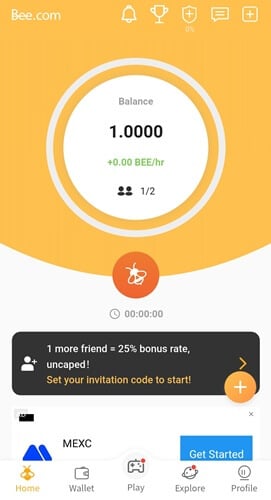 mining on bee network