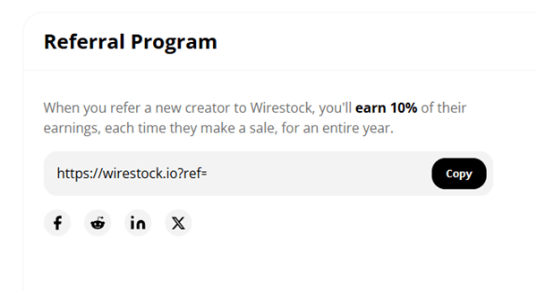 referral program of wirestock