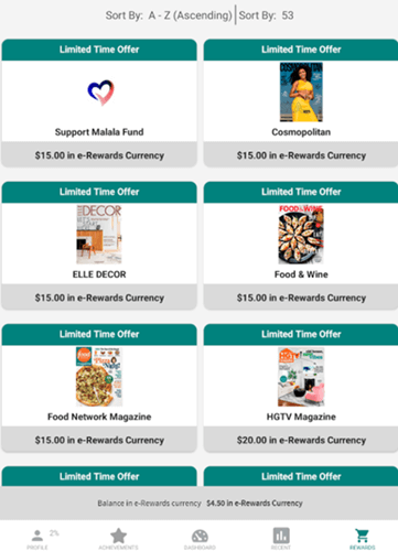 payout options of e rewards