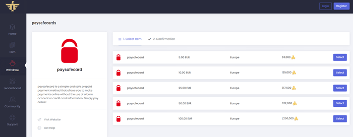 idle empire paysafecard