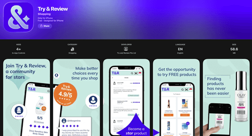 app of tryandreview