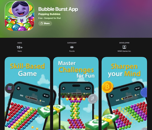 bubble burst app