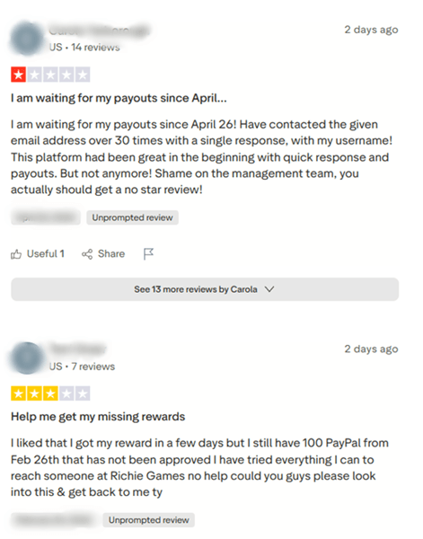 richie games complaints