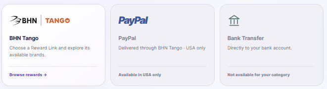 ReferVoice payout options
